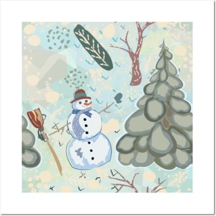 Snowman Posters and Art